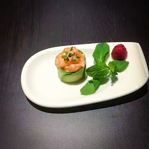 Tulipe tartare de saumon